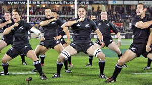 The Haka. Image from the Courier Mail. 